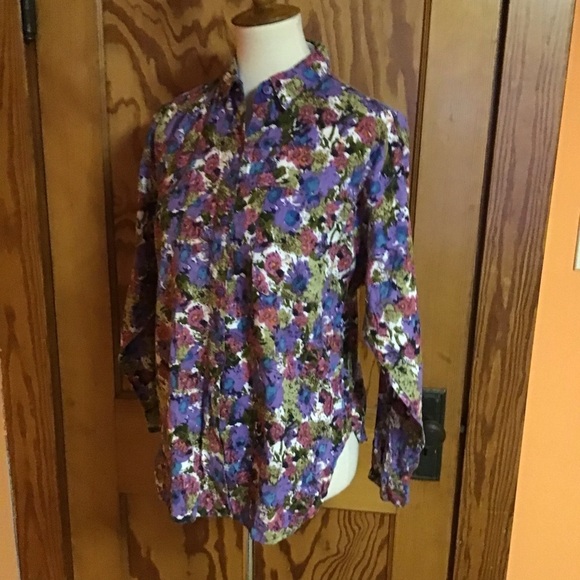 Vintage 80s Gitano floral shirt - Picture 10 of 11